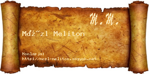 Mözl Meliton névjegykártya